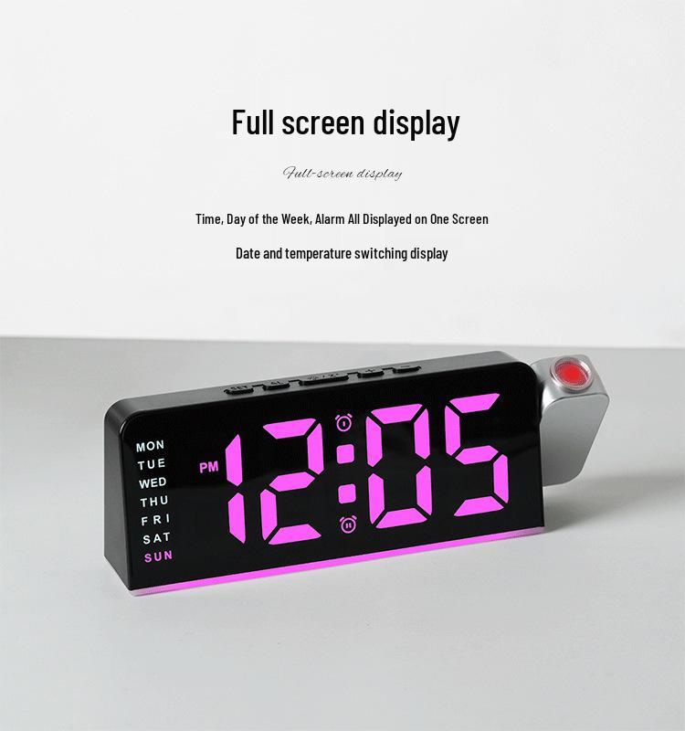 Cross-Border Bestseller: GH9019 LED Ambient Projection Alarm Clock