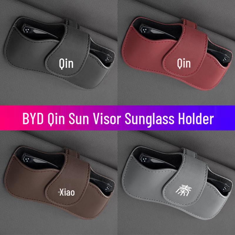 Car Sun Visor Storage Box for Sunglasses & Cards - Compatible with BYD Qin Pro/Plus