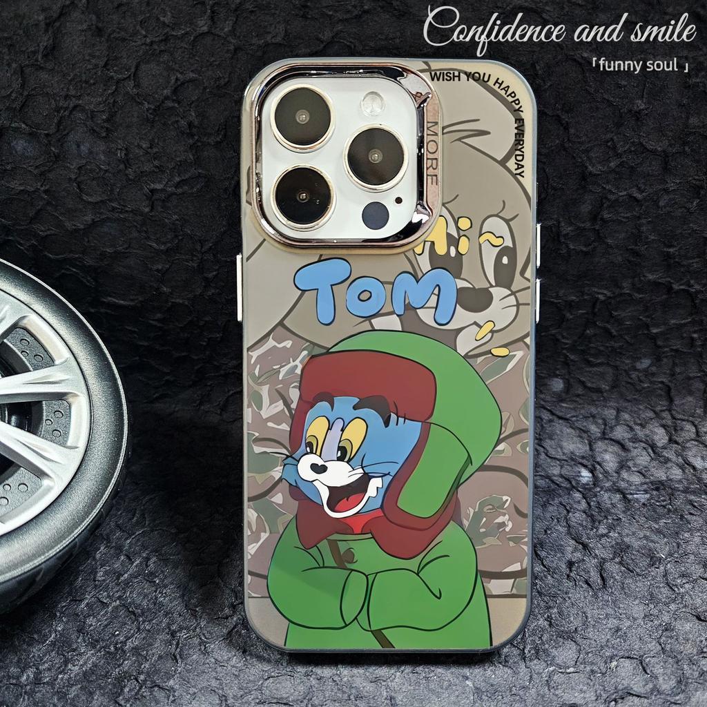 Applicable To iPhone16 Mobile Phone Case Apple 15promax1413 Couple Northeast Big Flower Jacket 1211 Tom Jerry