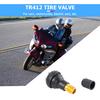 100Pcs TR412/TR413/TR414 Snap In Short Black Rubber Valve Parts TR412 Tubeless Band Band Valves For Car Motorcycle Parts