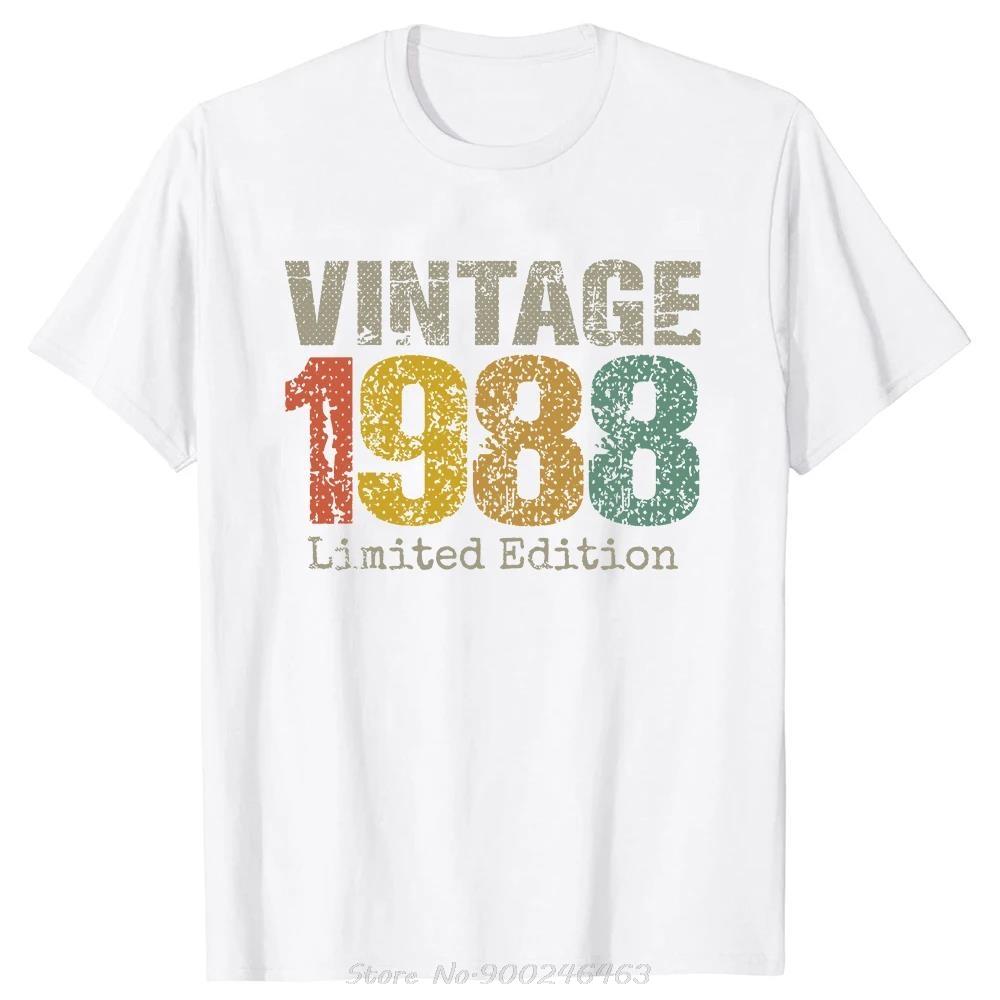 Awesome Birthday Retro Anniversary T-shirt Harajuku Streetwear Tshirt Vintage 1980 And 1988 T Shirt Men Cotton Short Sleeve Tees