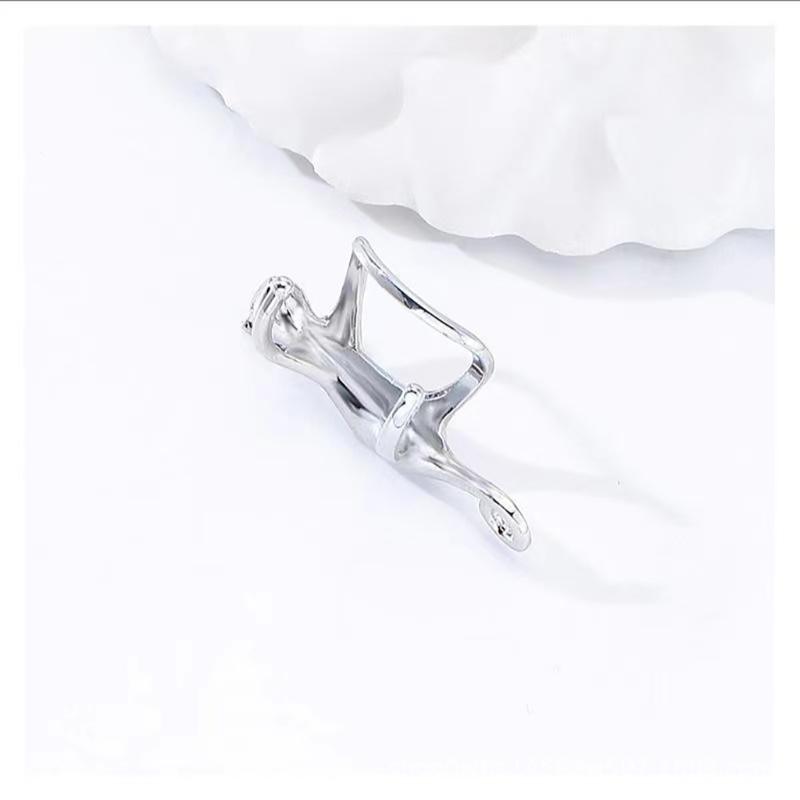 Elegant Cuff Earrings Chic Ear Jewelry Ear Clip Cat Earrings Ear Bone Clip Earrings Ear Cuff for Various Occasion