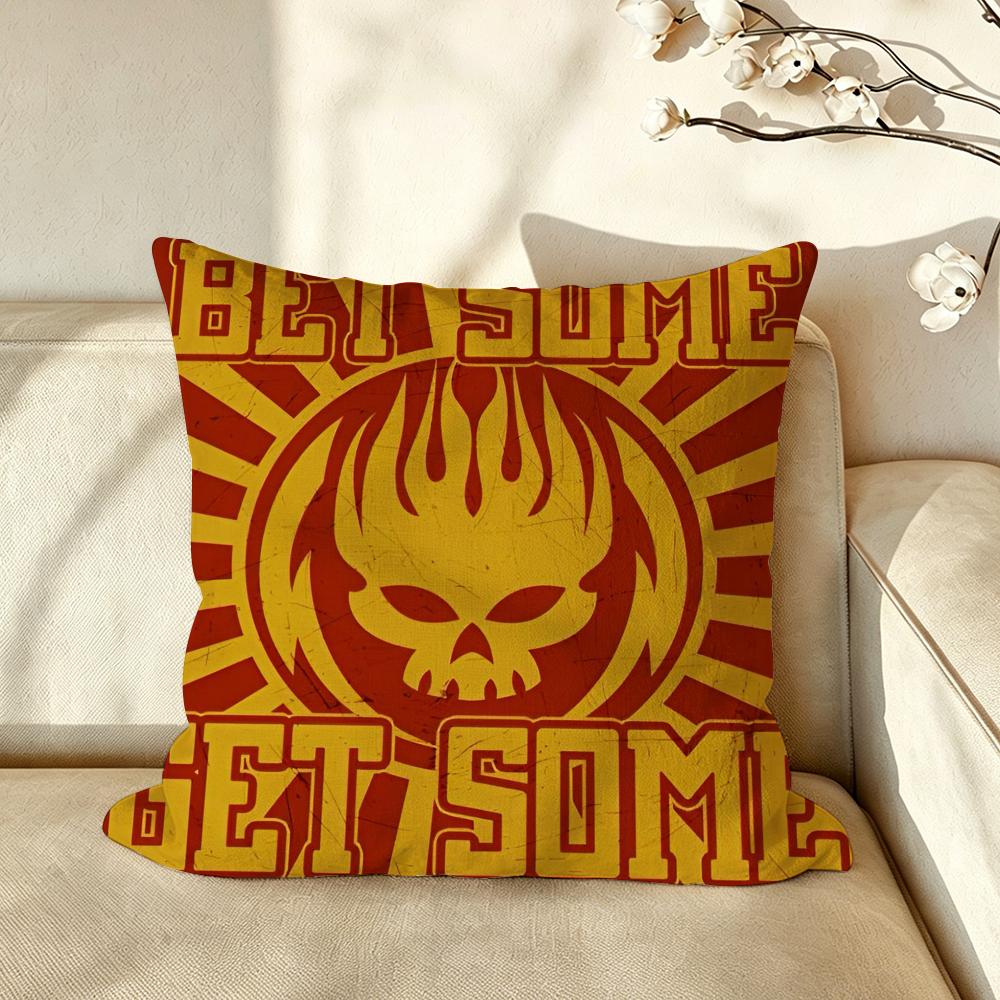 Band TTheOOffspring Cushion Cover Pillow Case Antidustmite Pillowcase Silky Short Plush Sofa Cushion Cover hot