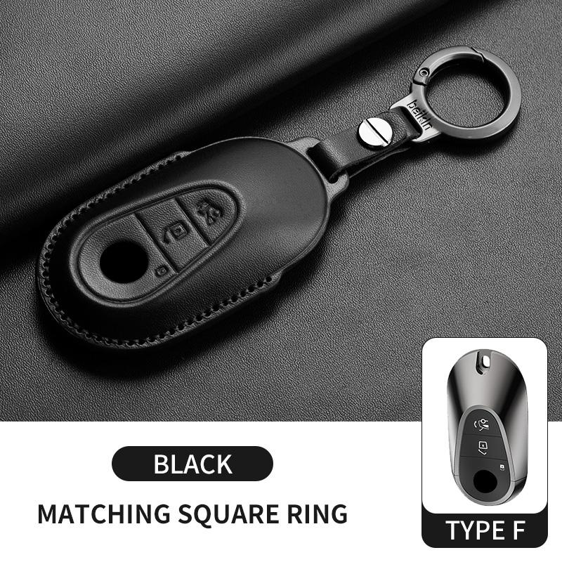 

Leather Car Key Case Cover for Mercedes Benz A C E S G Class GLC CLE CLA W177 W205 W213 W222 X167 AMG Car Keychain Accessories