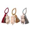 Keychain Pendant Lucky Cat Handcrafted Wooden Animal Themed Charm Bags Cell Phones Car Keys