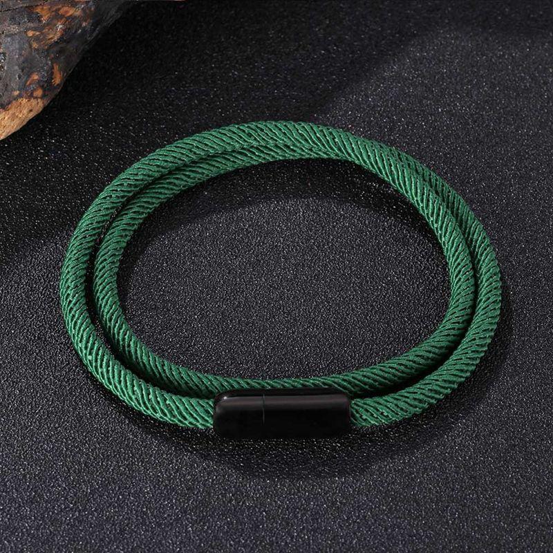 Fashion Wrap Cotton Rope Bracelet Men Bangles Sproty Chain Link Male Charm Bracelet Women Jewelry