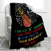 African American letters Printed Blanket for Sofa Bed Travel Camping Living Room Office Conditioning Blanket