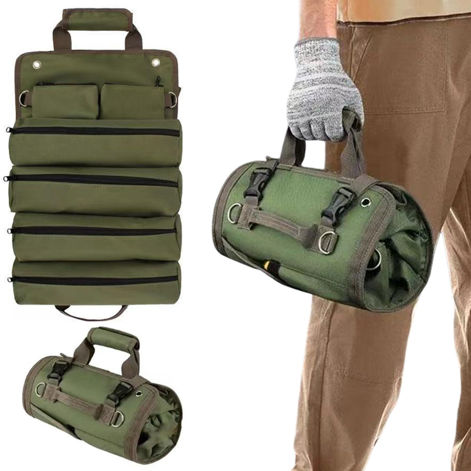 

Tool Roll Up Pouch 4 Compartments & 2 Detachable Pouches Roll-Up Tool Bag Heavy-Duty for Men Mechanic Electricians Repairman China Mainland