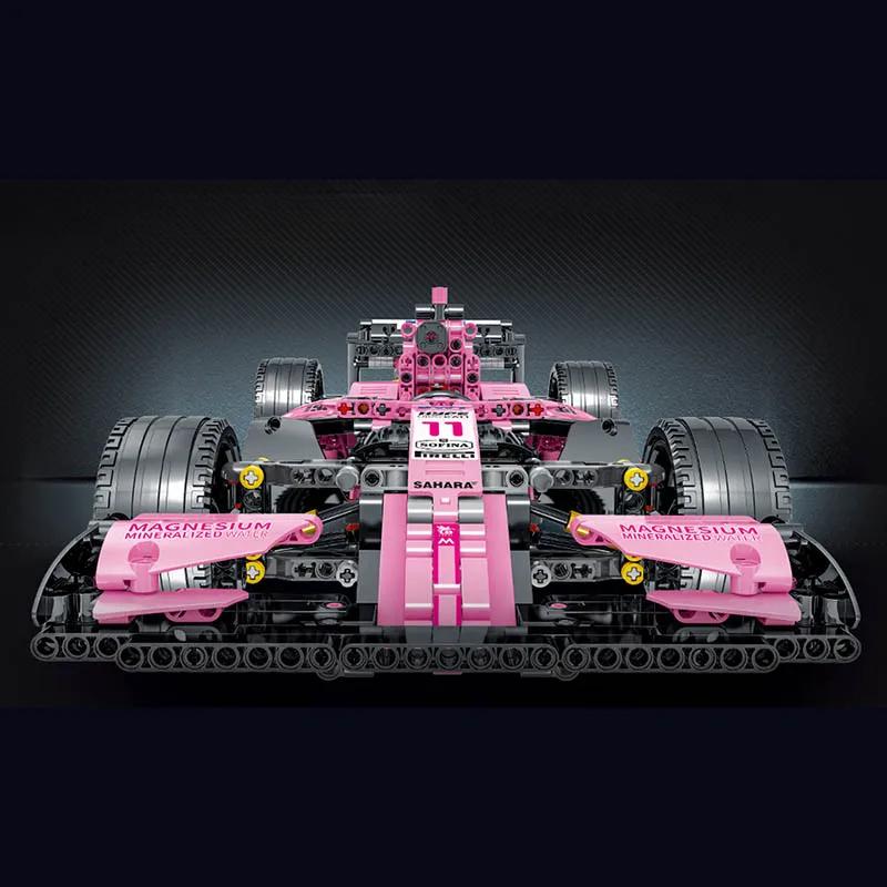 Technická Formule 1 Růžový F1 Supersportovní Závodní Auto Model Stavební Kostky Město Rychlostní Šampioni Vozidlo Stavebnice Kostky Hračka Dárek pro Dítě Chlapce