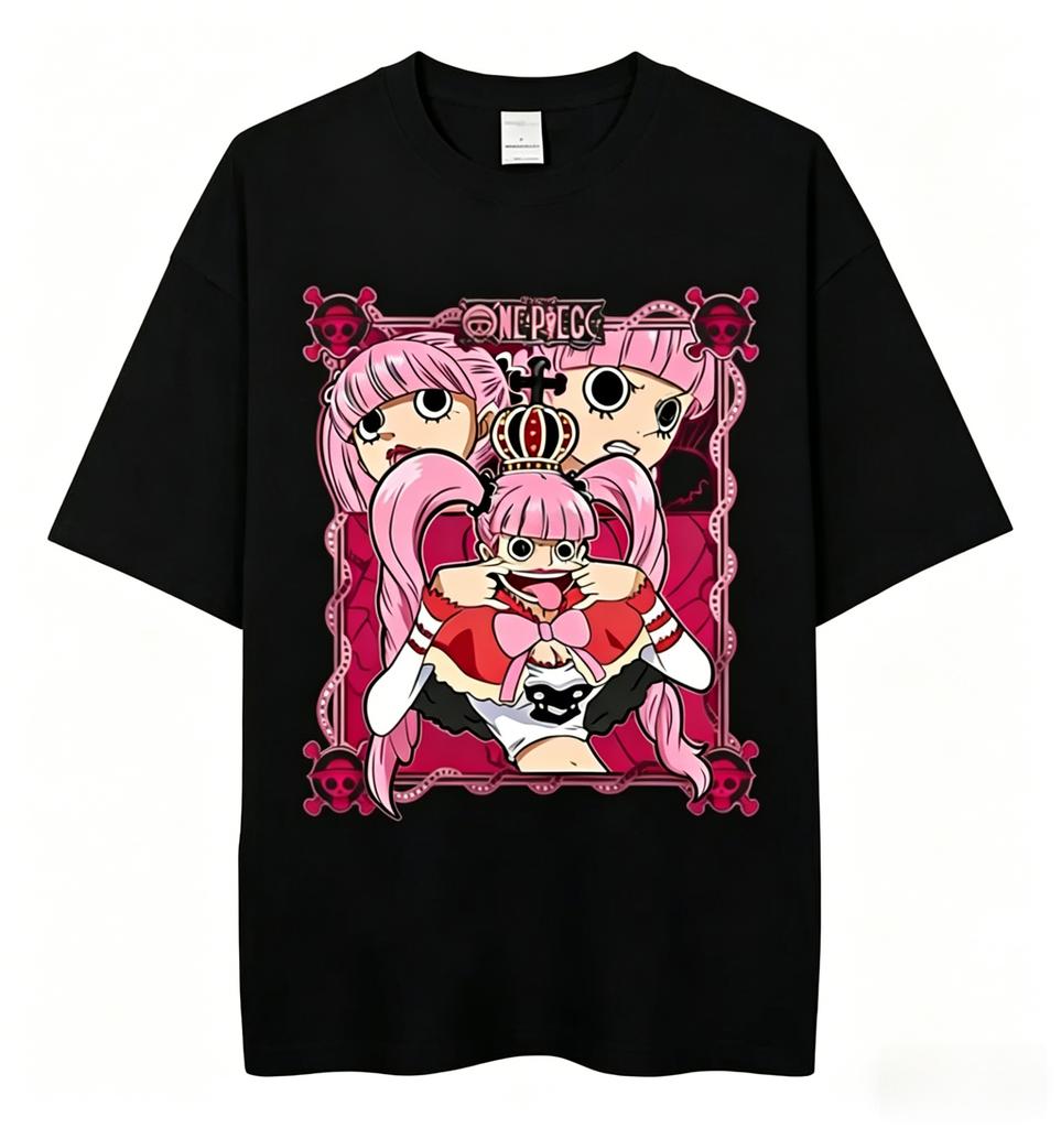 2026 Summer One Piece Retro Cosplay Tshirt Unisexs Oversize Casual Cotton Printed Shortsleeved Unisex Childrens Sports Shirt