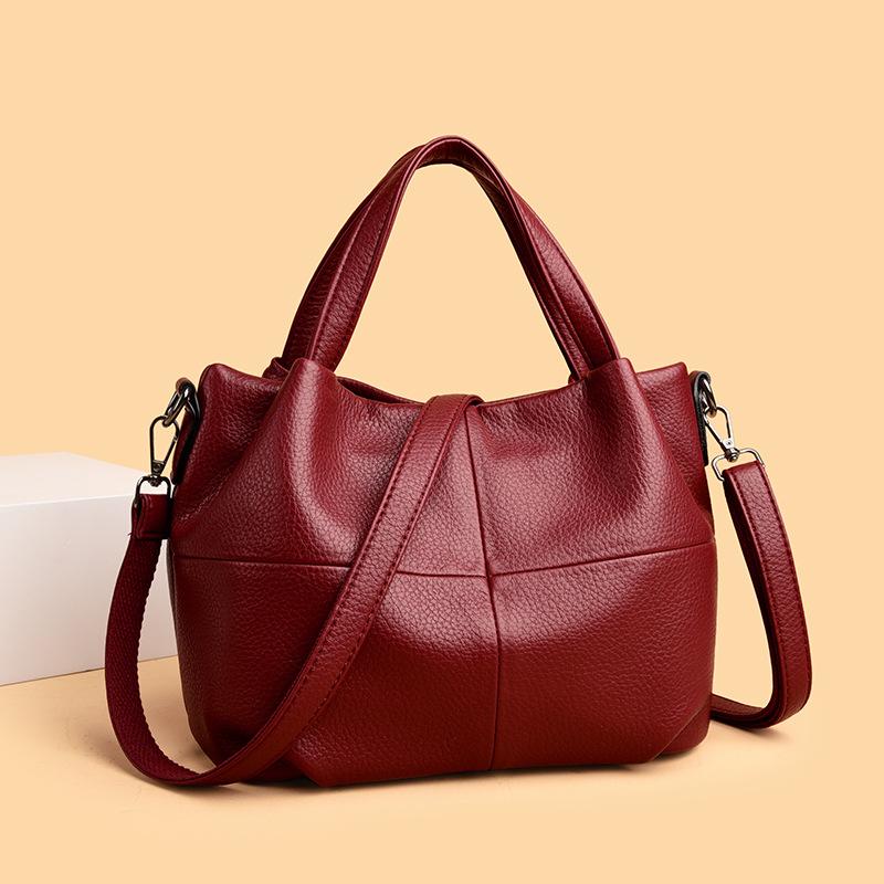 Vegetable basket bag, simple underarm bag, new messenger bag, soft leather large-capacity portable shoulder bag for women