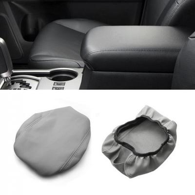 1*Center Console BOX Armrest Micro Leather Cover For Toyota 4Runner 10-18 Gray