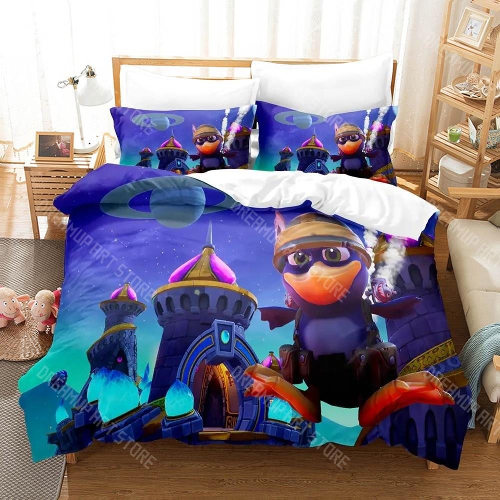 3D Printed Spyro Reignited Trilogy Spyro Dragon Bedding Set for Boys Girls Duvet Cover Twin Queen King Full Single Double Sizes