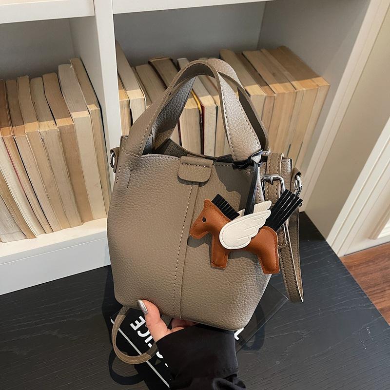 Měkká kožená taška Módní trendy barevně sladěná kabelka, Tote bag, Ležérní taška přes rameno