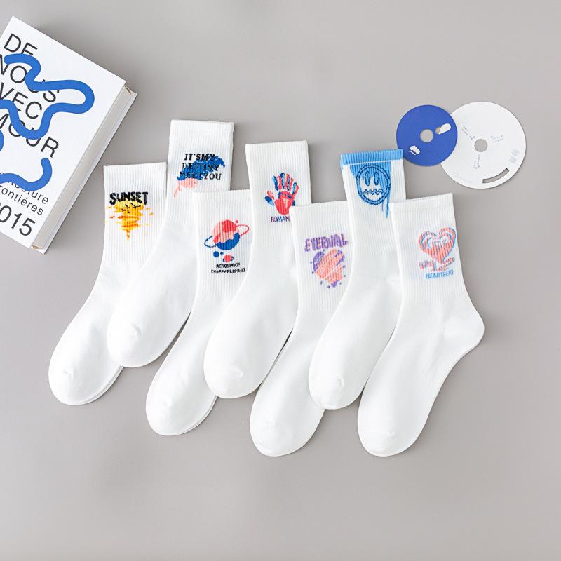 36-47 Sports Socks, Basketball Mid-Height Socks, Comfortable And Soft Men'S Stockings