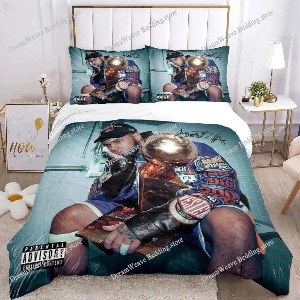 Hiphop Rapper Anuel AA Sheets Quilt Covers Bedding Dormitory Sheets Bedding Set Soft Warm Bedding Set Home Textileextile741