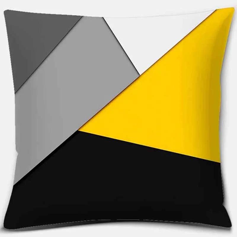 Fresh And Modern Geometric Printing Square Pillowcase Home Decoration Car Sofa Cushion Cover