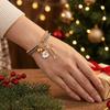 Cartoon Pendant Bracelet Santa Claus Handmade Hand Strap Christmas Braided Hand Chain  New Year