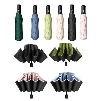 Travel Umbrellas Windproofs, Rainproofs Folding Parasols with 99% Protections, Black Coating