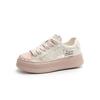 Shell head little white shoes women's spring and summer new leather breathable comfortable casual shoes thick sole heightening lace-up board shoes