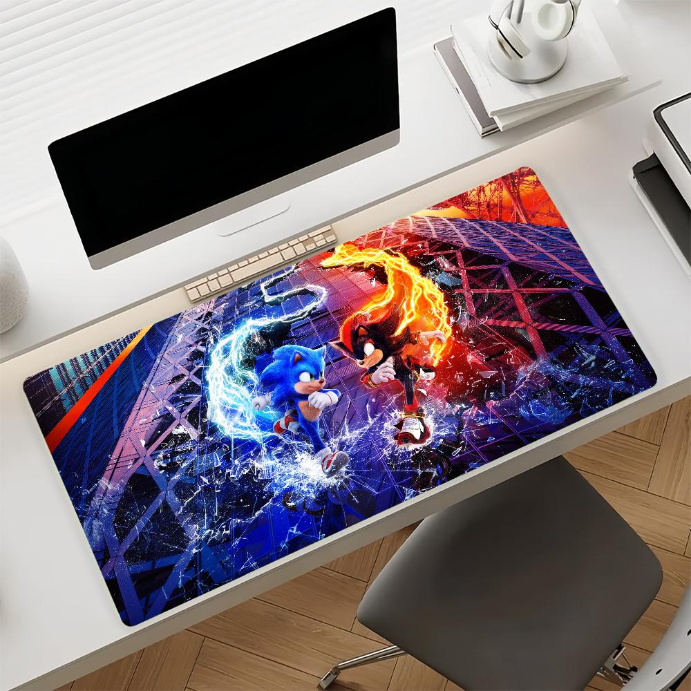 Game S-Sonic-S the H-hedgehog-S Mouse Pad Non-slip Rubber Gamer Balance Computer Mat Decoracion Deskmat Laptop Office Large