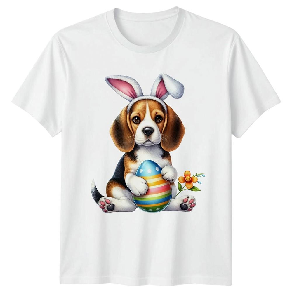 Beagle Puppy With Easter Bunny Ears TShirt Beagle Dog Seasonal Easter S