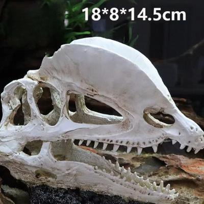 Simulated Dinosaur Skull Skull Shelter Resin Rockery Water Grass Landscape Skull Fish Tank Aquarium Decorative Ornaments