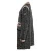 Moncler GAMME ROUGE [Good Condition] ONTARIO GIUBBOTTO Light Down Jacket X Tweed Collarless Coat 4 Black seriesUsed