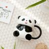 Hand Drawn Three Dimensional Panda Breakfast Ceramic Cup Cute Pet Cartoon High Value Mug Creative Student Children Drinking Water Cup