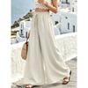 Women Loose Wide Leg Pants Elastic Waist Drawstring Trousers Casual Vacation Straight Leg Palazzo Pants