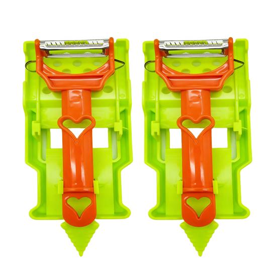 Škrabka 3 v 1 Dual Julienne & na zeleninu Nerezové čepele Škrabka s ergonomickou rukojetí Multifunkční kuchyňský nástroj pro krájení a strouhání