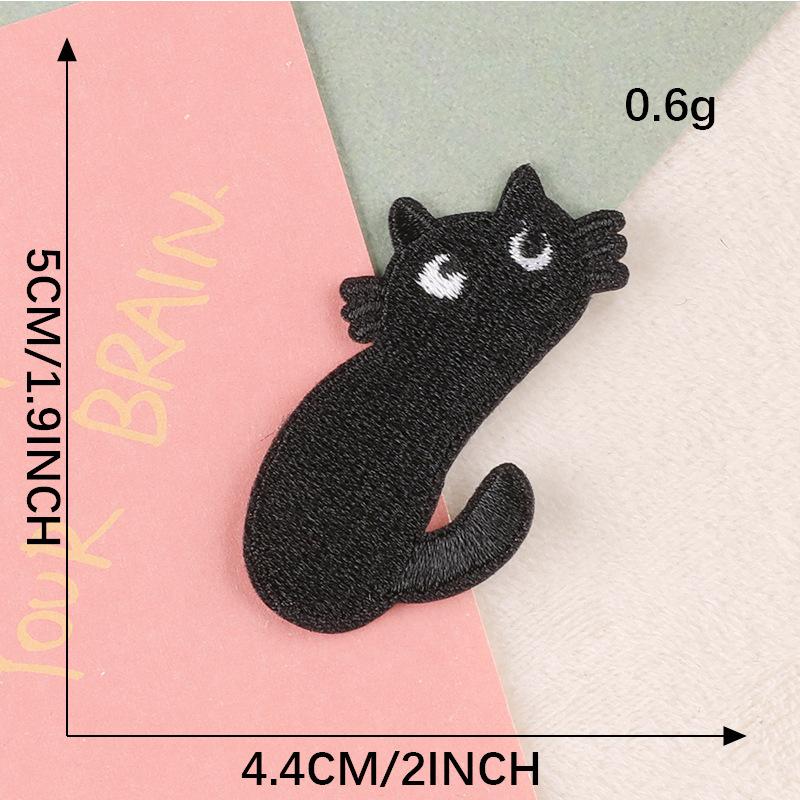 Originální výšivková nášivka kreslená animace kočka nálepka oděvní doplňky DIY ruční účet výšivka nálepka látková nálepka