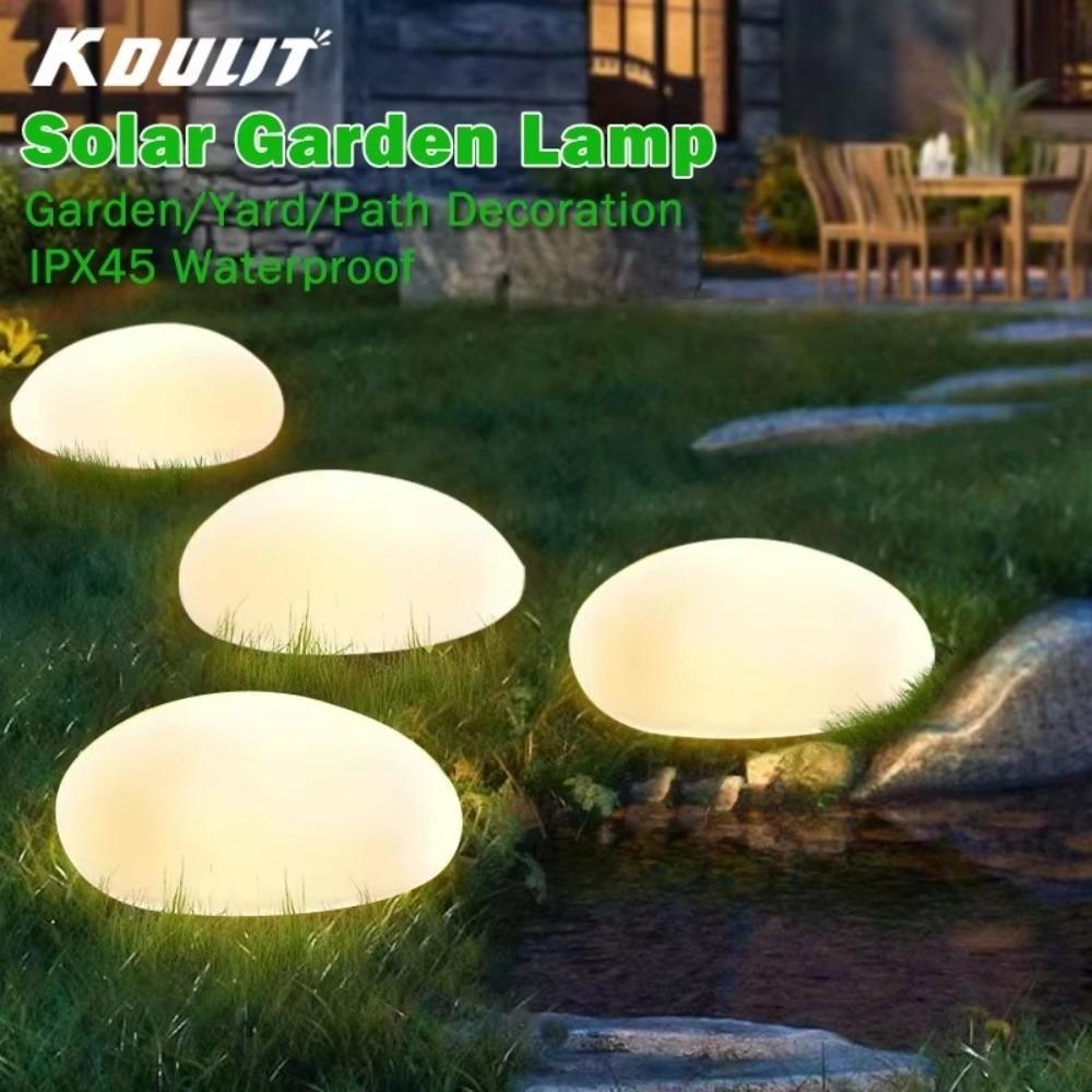 LED Frosted Glass Ground Lamp Solar Powered Solar Powered Rock Light Solar Stone Light Yard