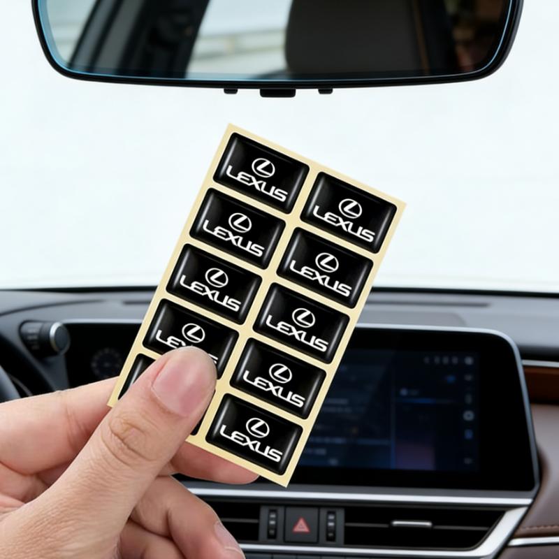 10ks 3D stylingové nálepky na volant pro auto Příslušenství Pro Lexus RX330 Fsport IS200 IS250 RX350 GX NX300h Ct200h ES300h IS300h