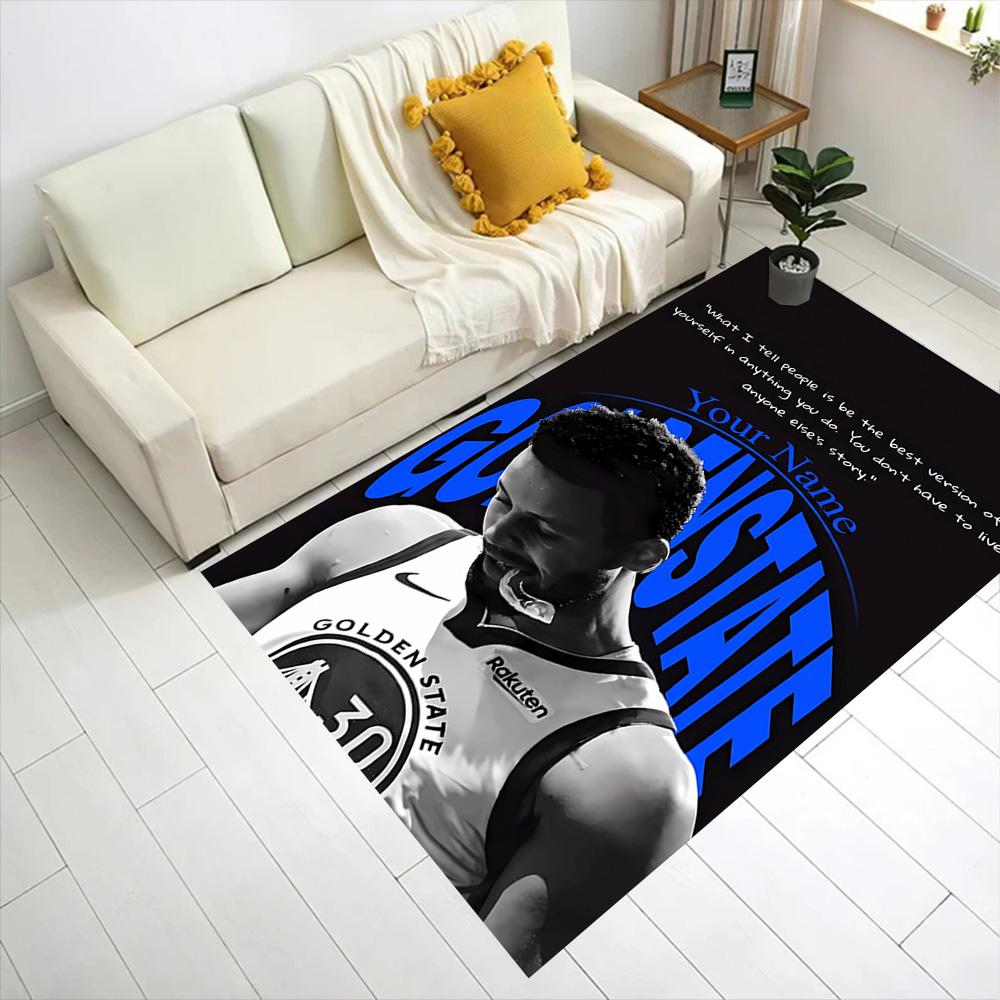 Steph Curry Action Customize Text Carpet Perfect for Bedrooms Outdoor Living Rooms Playrooms Antislip Carpet Decorate Offices