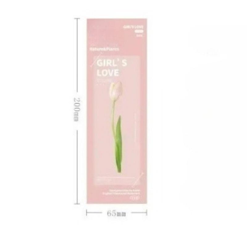 Nature Plants Translucent PET Flower Note Marker Page Holder School Creative Reading Supply Dried Flowers Journal Reading Folder
