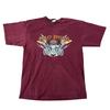 Vintage Harley Davidson Flammen Motor V-Twin Shirt Größe L Tennessee Adler Bordeauxrot Unisex T-Shirt