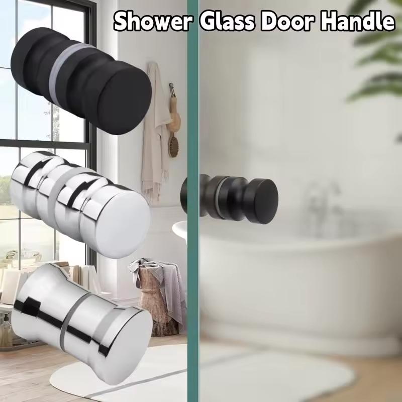 Stylish Shower Glass Door Handle,Sliding Shower Doors Knob,Double Sided Pull Hardware Replacement Parts For Bathroom Glass Doors