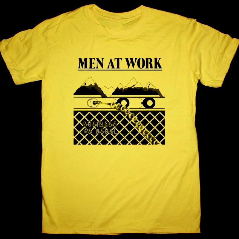

Men at Work band shirt album yellow Tshirt Unisex All sizes XA122 Unisex T-Shirt XXXL