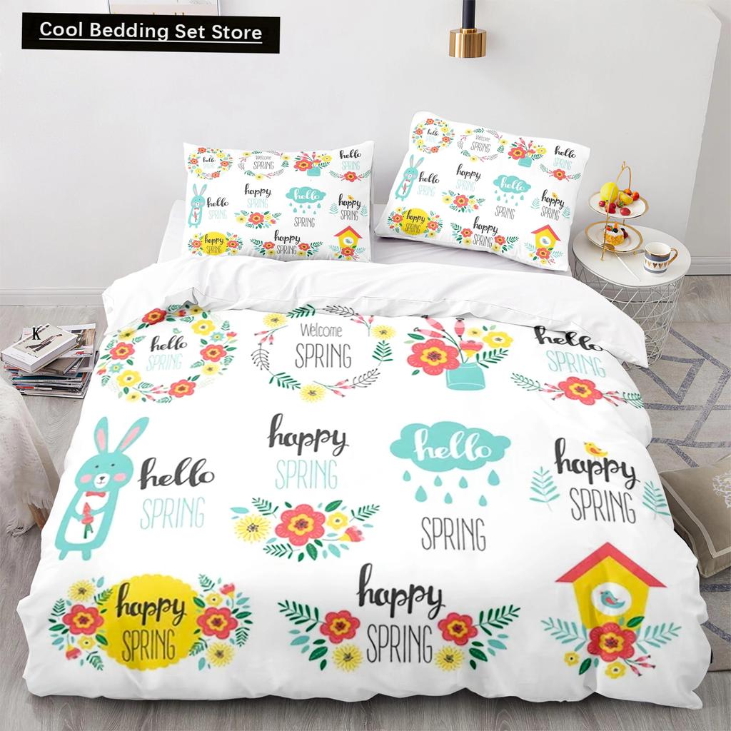 Kreslený Pes Zvířata Povlak na přikrývku Velikost King Queen Rozkošný Mazlíček Štěně Ložní souprava pro Děti Chlapce Dívky Divoká příroda Polyesterový Povlak na přikrývku