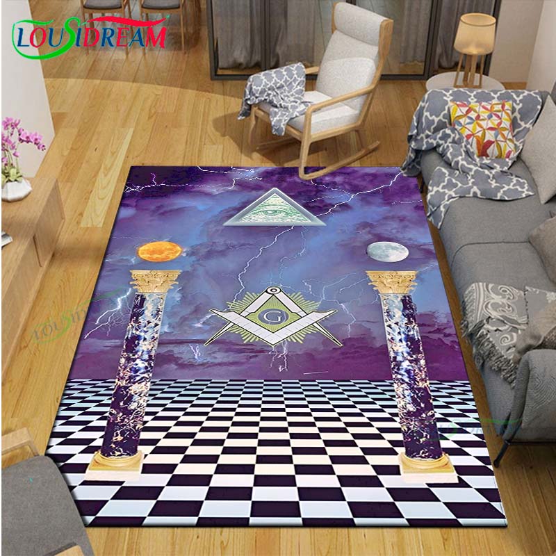 Fashion Freemasonry Carpets Bedroom Becoration Living Room Decoration Carpets for Bed Room Rug Anime Rug  Area Rug
