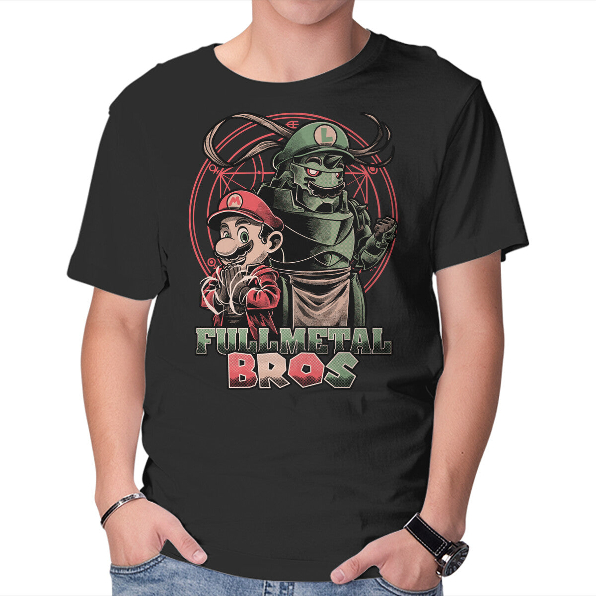 Unisex Crew Neck T-Shirt Anime Game Brothers Graphic Short Sleeve Casual Tee XXL