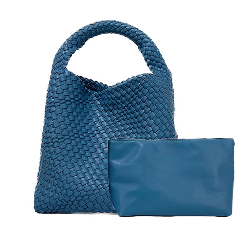 Women's Large Capacity Cross-Border Woven Shoulder Bag - Versatile Shopping & Commuter Tote