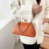 European & American Lychee Pattern Retro Shell Bag: 2026 Versatile Simple Shoulder & Chain Handbag for Women.