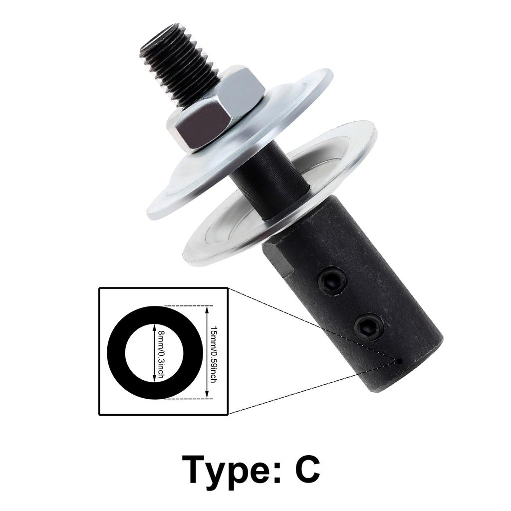 Motor Shaft Arbor Extension Rod Threaded Shaft Adapter for Grinding Wheels Bench Angle Grinder Extension Rod Wheel Rotary