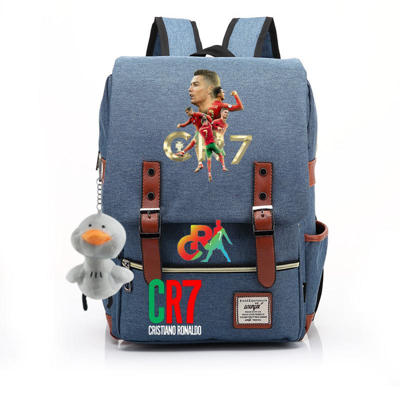 Modischer Anime CR7 Teenager Schüler Schultasche Herren und Damen Freizeit Rucksack