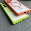 For Magsafe Wireless Charging Shockproof Armor Case for Samsung Galaxy S26 Plus S25 S24 S23 Ultra Magnetic Matte Clear Cover