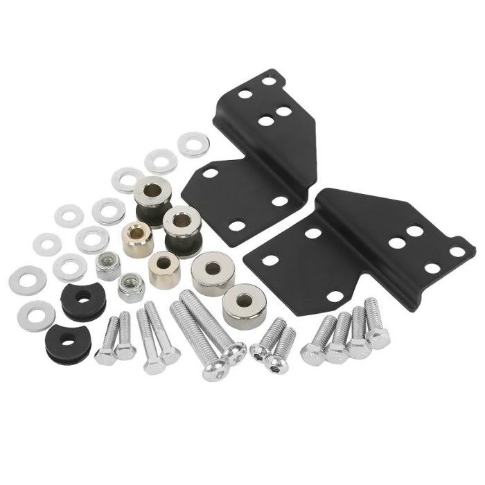 Satz: Topcase-Träger TP 2-Up kompatibel mit Harley Davidson Touring 97-08 + Montagekit Docking Hardware