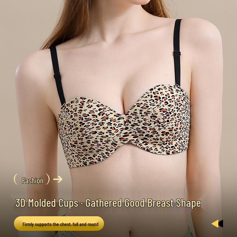 Strapless Push-Up Half-Cup Bandeau Bra – Non-Slip, Anti-Sag, Sexy Off-Shoulder Design