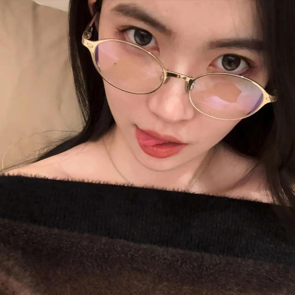 Retro Anti-blue Eyeglasses Spicy Girl Blocking Glasses Party Optical Spectacle Eyeglass  Daily